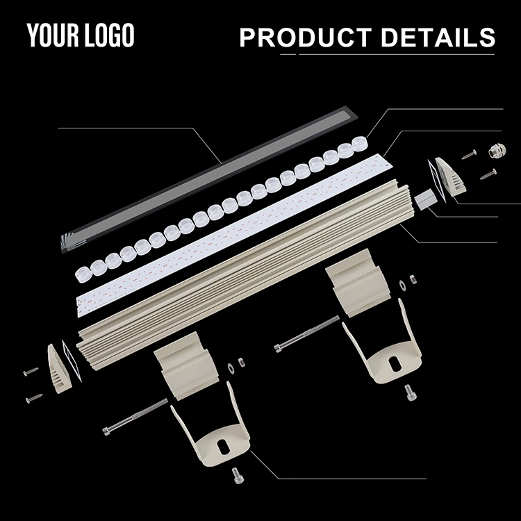 SKD LED aluminium vægskive