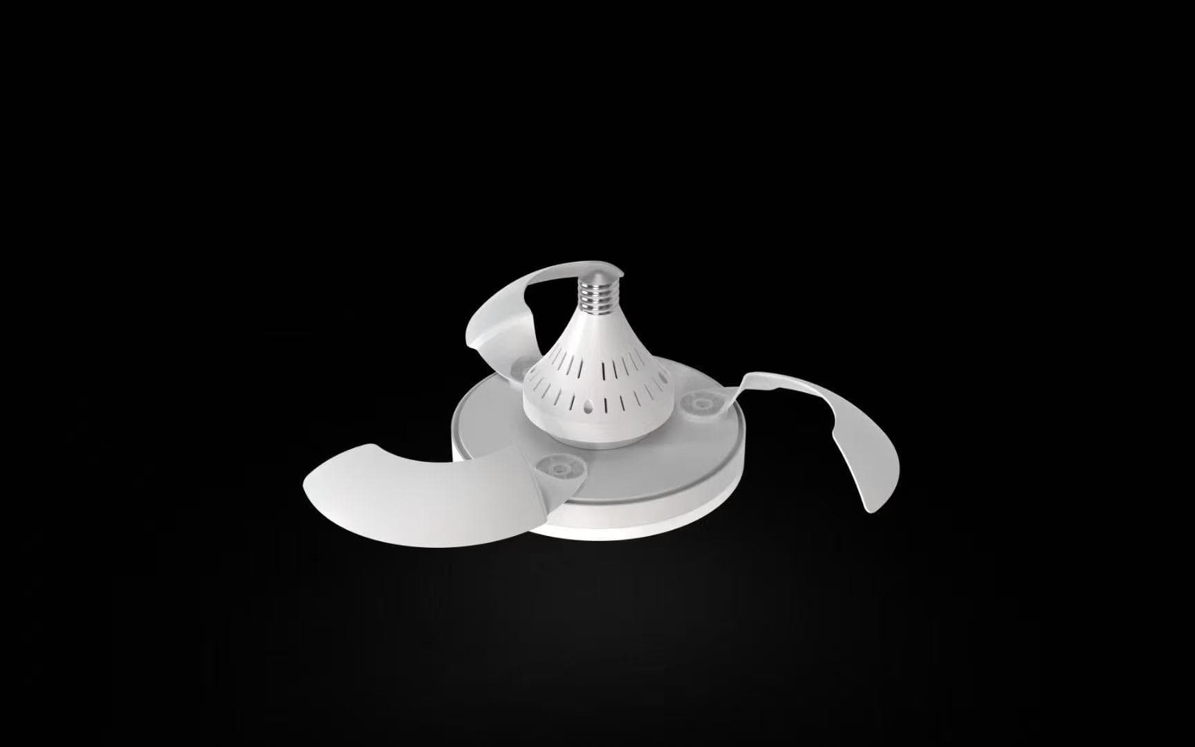 UFO-fanlys, dæmpbar lysstikket loftsventilator, 3 farver 3000K-6500K